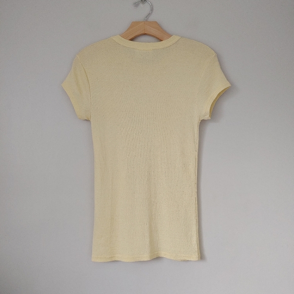 Michael Stars Shine Fallon Tee Short Sleeve Top One Size Yellow - Picture 12 of 16